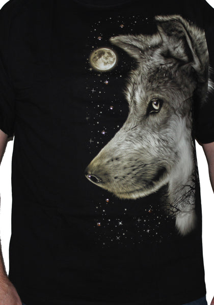 Black wolf outlet t shirt