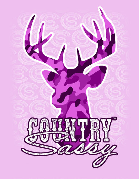 CS COUNTRY SASSY BUCK HEAD - T-Shirt